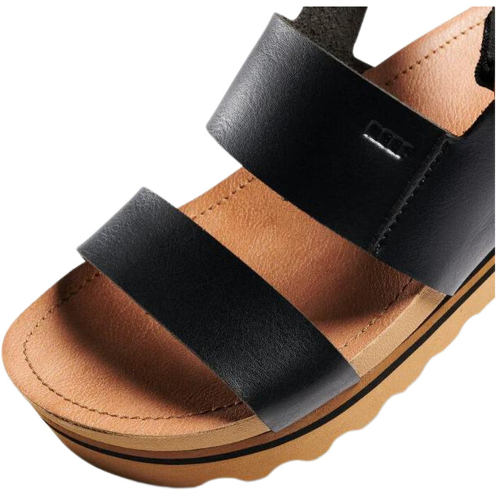 2024 Reef Womens Vista Hi Buckle Sandals CI9064 - Black / Tan